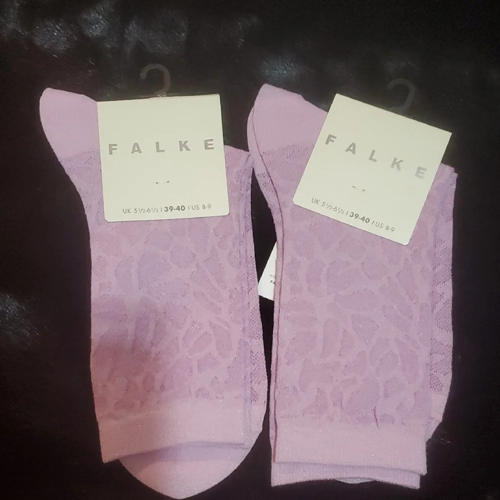 FALKE WOMEN'S SOCKS :SET OF 2 SHELL PINK;SIZE: US 8-9